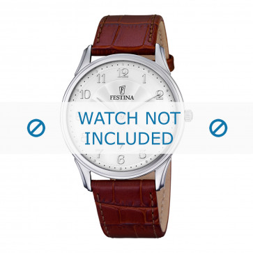 Bracelet de montre Festina F6851-1 Cuir croco Brun 21mm