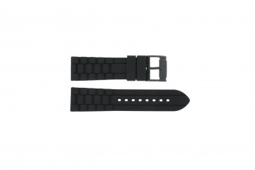 Bracelet de montre Fossil FS4487 / FS4628 / FS4605 / JR1425 Silicone Noir 24mm