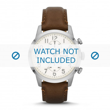 Bracelet de montre Fossil FS4872 Cuir Brun 22mm