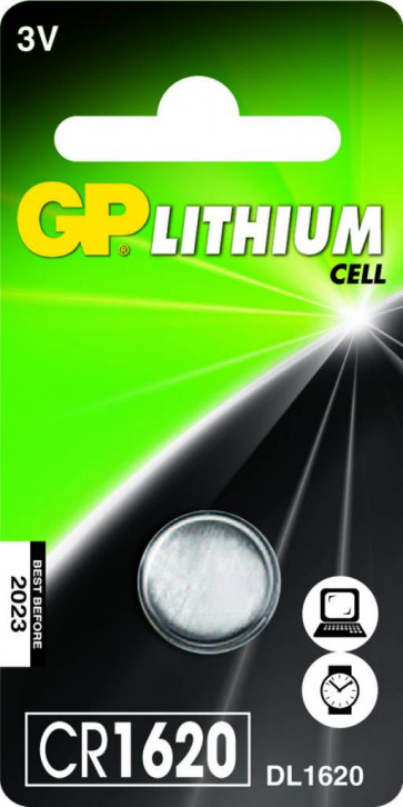GP Cellule bouton Pile/batterie CR1620 - 3v