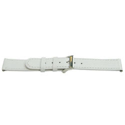 Bracelet de montre en vrai cuir blanc 12mm