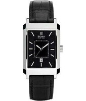 Bracelet de montre Hugo Boss HB-47-1-14-2143 / HB659302142 / 15122352 Cuir Noir 22mm