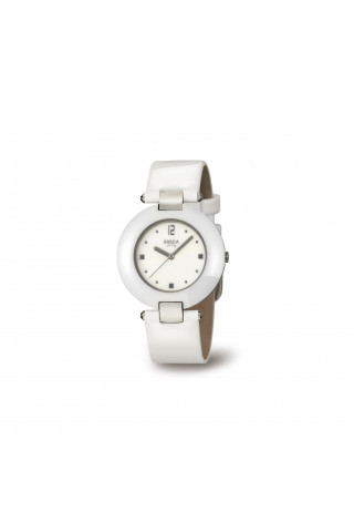 Bracelet de montre Boccia BO3190 Cuir Blanc