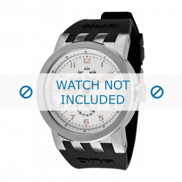 Invicta bracelet de montre 10387 DNA Vintage Plastique Noir 32mm