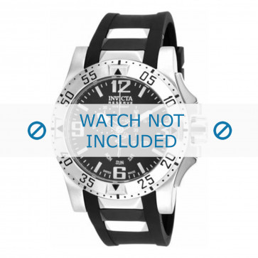Invicta bracelet de montre 18202.01  Caoutchouc Noir