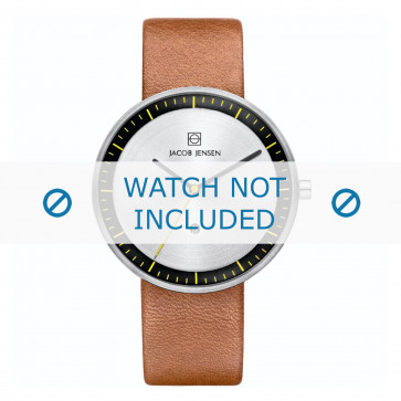Bracelet de montre Jacob Jensen Strata 281 Cuir Cognac 16mm