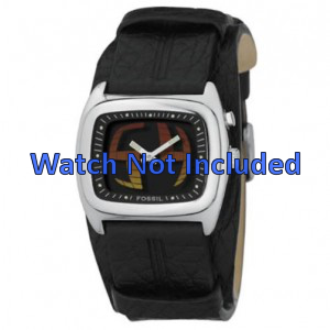 Bracelet de montre Fossil JR8214 Cuir Noir 22mm