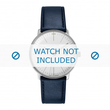 Bracelet de montre Junghans 041/4464.00 Cuir Bleu 20mm