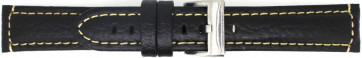 Bracelet de montre Universel 394.01.22 Cuir Noir 22mm