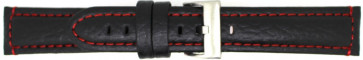 Bracelet de montre Universel 394.01.06 Cuir Noir 24mm