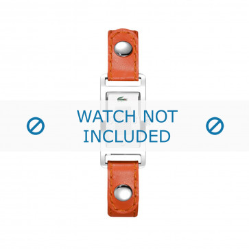 Lacoste bracelet de montre 2000385 / LC-05-3-14-0009 Cuir Orange 12mm + coutures blanches
