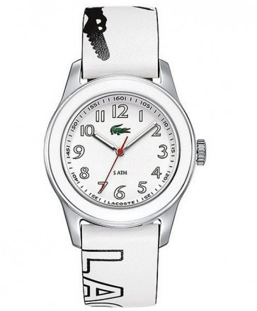 Lacoste bracelet de montre 2000520 / LC-11-3-18-0132 Cuir Blanc 20mm