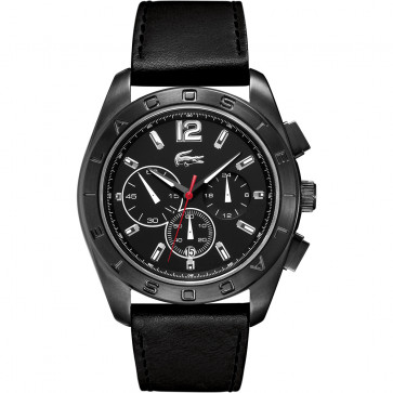 Bracelet de montre Lacoste 2010609 / LC-53-1-34-2302 Cuir Noir 24mm