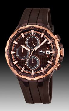 Bracelet de montre Lotus 18187 Caoutchouc Brun