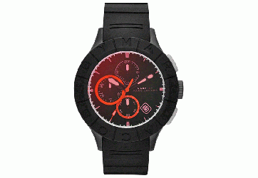 Bracelet de montre Marc by Marc Jacobs MBM5546 Caoutchouc Noir