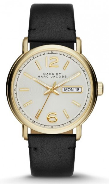 Bracelet de montre Marc by Marc Jacobs MBM5081 Cuir Noir 22mm