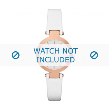 DKNY bracelet de montre NY-2405 Cuir Blanc 12mm 