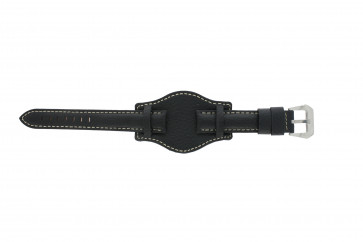 Bracelet de montre Universel 386.18.01 Cuir Noir 18mm