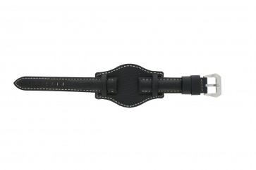 Bracelet de montre Universel 386.24.1 Cuir Noir 24mm