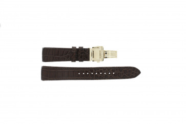 Bracelet de montre Seiko 5D88-0AA0 / SRX004P1 / 4A072JL / 4A071KL Cuir croco Brun 21mm