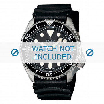 Seiko bracelet de montre 7S26-0020-SKX007K1 Caoutchouc Noir 22mm