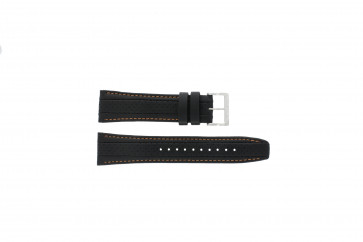Bracelet de montre Seiko 7T62-0HL0 / SNAB59P1 / 4LP4JB Cuir Noir 24mm