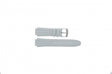 Bracelet de montre Seiko 7T92-0HD0 / SND875P1 / 4LE7JB Cuir Blanc 16mm