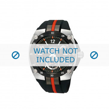Seiko bracelet de montre 6G28 00P0 / SRK025P1 Plastique Noir