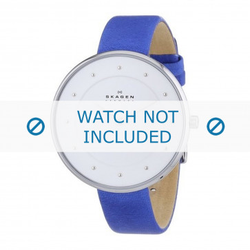 Bracelet de montre Skagen SKW2172 Cuir Bleu 14mm