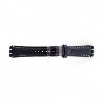 Bracelet de montre pour swatch croco bleu 19mm ES- 2.05