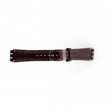 Bracelet de montre pour swatch croco brun 19mm ES- 2.02