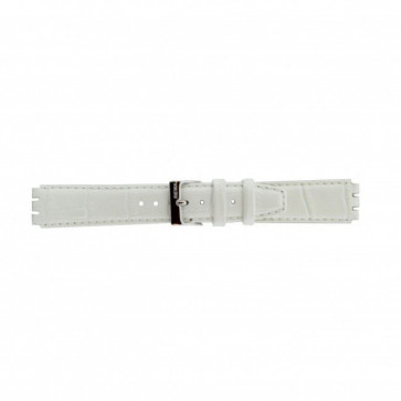 Bracelet de montre Swatch (alt.) 21414.11 Cuir Blanc 17mm