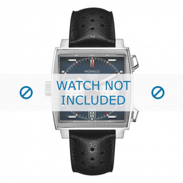Bracelet de montre Tag Heuer CAW211P / FC6356 Cuir Noir 22mm