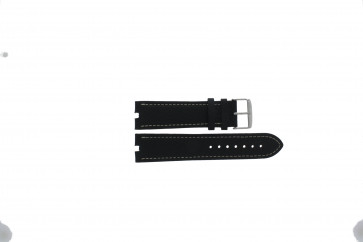Tommy Hilfiger bracelet de montre TH-38-1-14-0686 ALT 307.01 Cuir Noir 24mm + coutures blanches