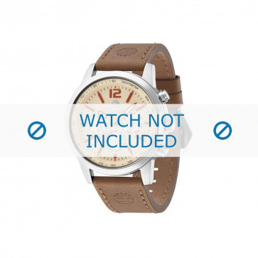 Timberland bracelet de montre 14475JS-20 Cuir Brun 24mm + coutures brunes
