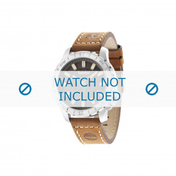 Timberland bracelet de montre 14647JS-13 Cuir Brun 22mm + coutures blanches
