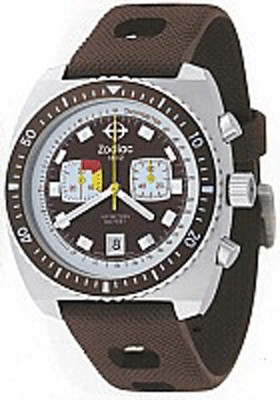 Bracelet de montre Zodiac ZO2236 Caoutchouc Brun 22mm