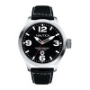 Nautica bracelet de montre A12561G Cuir Noir 24mm + coutures blanches