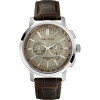 Nautica bracelet de montre A19573G Cuir Brun foncé 22mm + coutures brunes