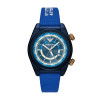 Bracelet de montre Armani AR11564 Cuir Bleu 20mm