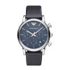 Bracelet de montre Armani AR1736 Cuir Bleu 20mm