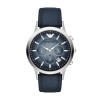 Bracelet de montre Armani AR2473 Cuir Bleu 22mm