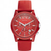 Bracelet de montre Armani Exchange AX1328 Silicone Rouge 22mm