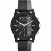 Bracelet de montre Armani Exchange AX1331 Silicone Noir 22mm
