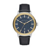 Bracelet de montre Armani Exchange AX1463 Cuir Bleu 22mm
