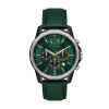 Bracelet de montre Armani AX1741 Cuir Vert 22mm