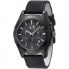 Bracelet de montre Armani AX2073 Cuir Noir 22mm