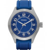 Bracelet de montre Fossil BQ1043 Silicone Bleu 22mm