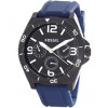 Bracelet de montre Fossil BQ2016 Silicone Bleu 22mm