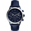 Bracelet de montre Fossil BQ2189 Cuir Bleu 22mm